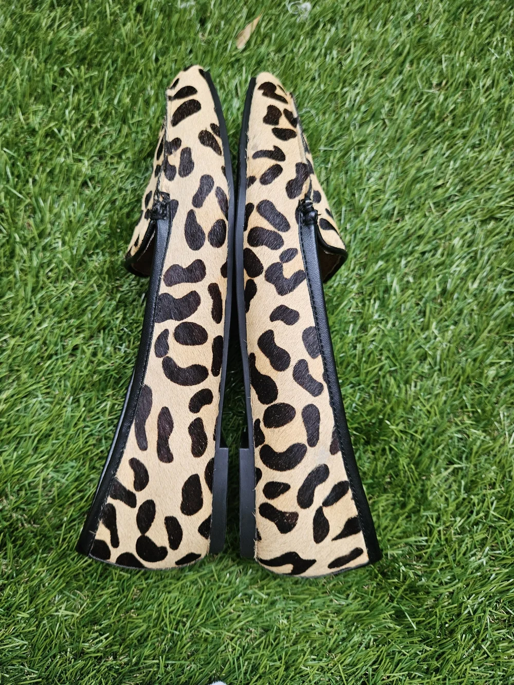 ​Me Too Cade Leopard Calf Hair Pointed Toe Women's Loafers Flats Shoes 7M